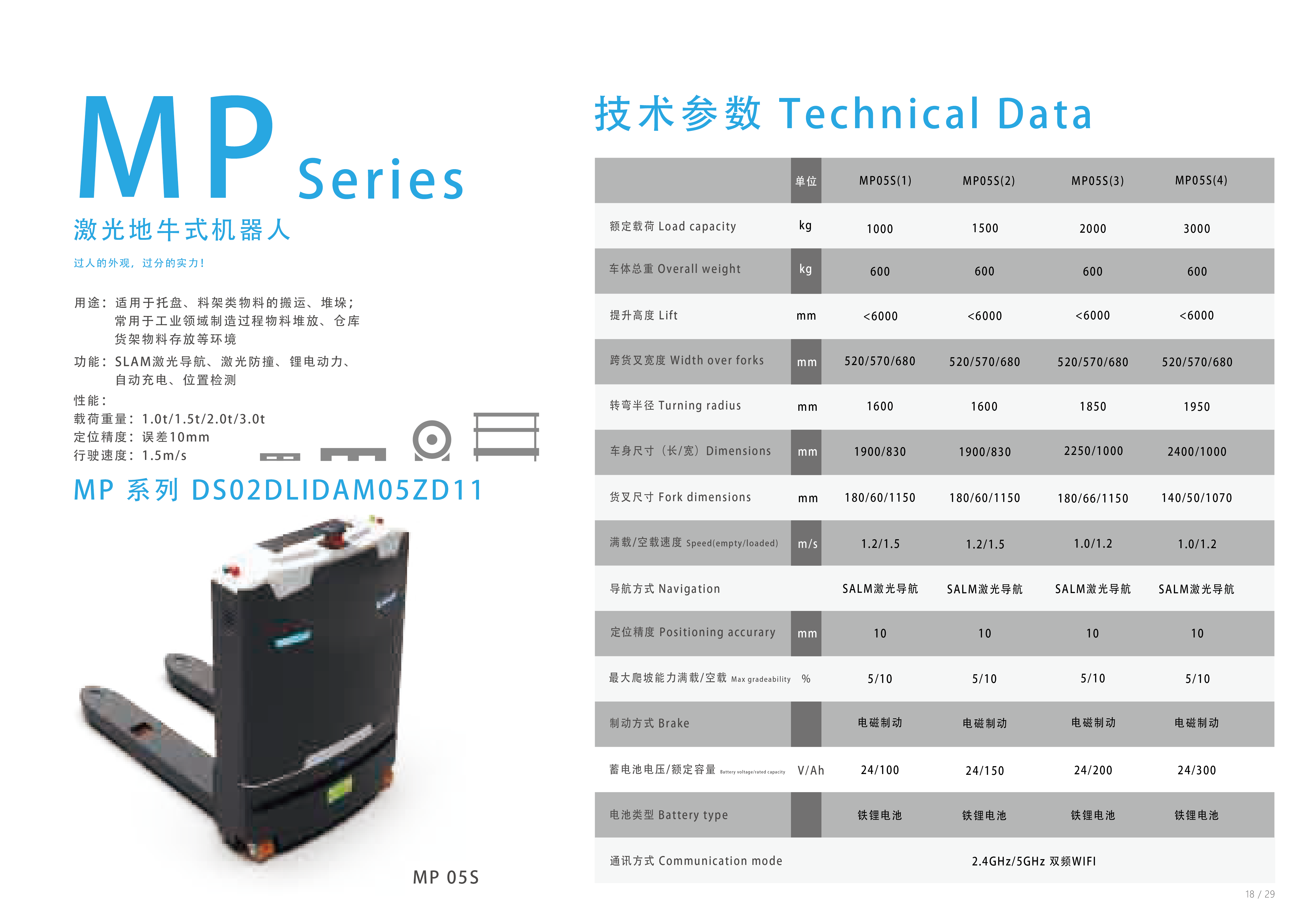 MP系列mp05s激光地牛式机器人